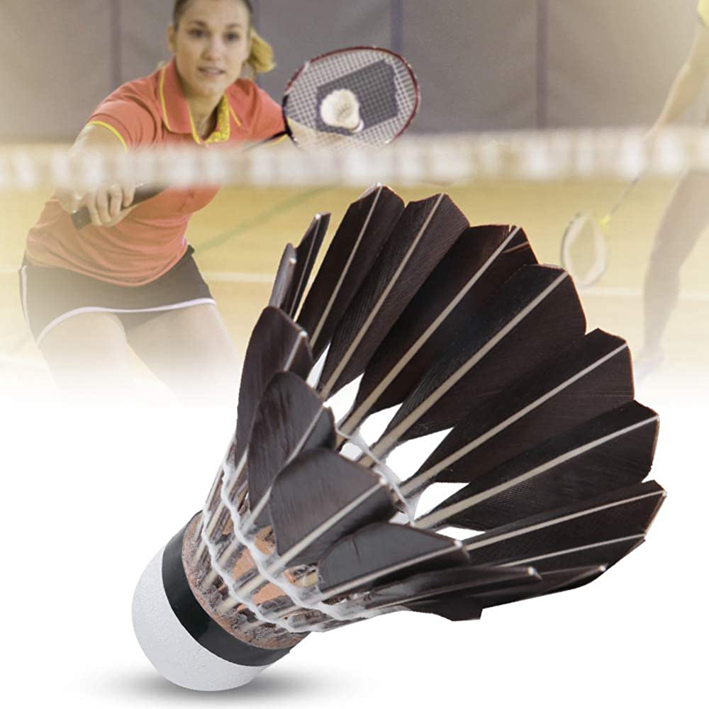 ZHENAN 12-Pack Feather Badminton Shuttlecocks Review - dark feather shuttlecock